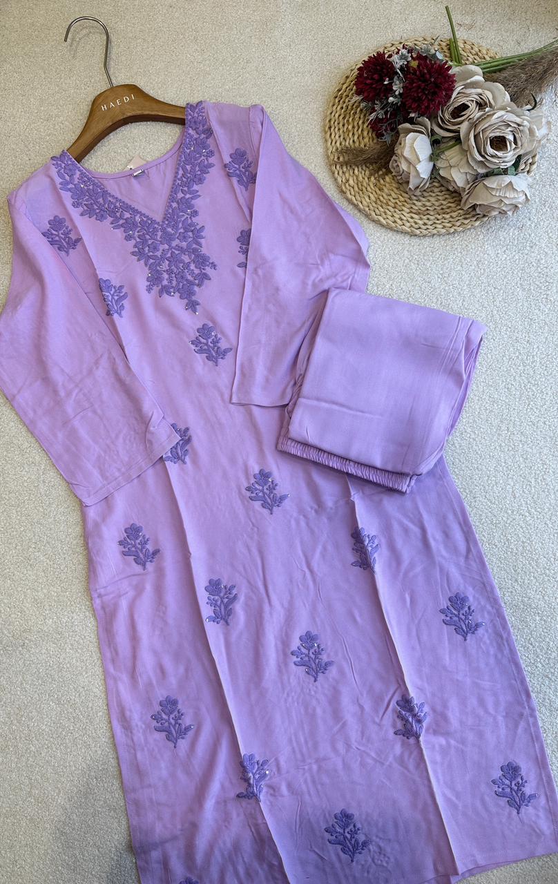 18824 Chikankari Kurti and Plazzo Set