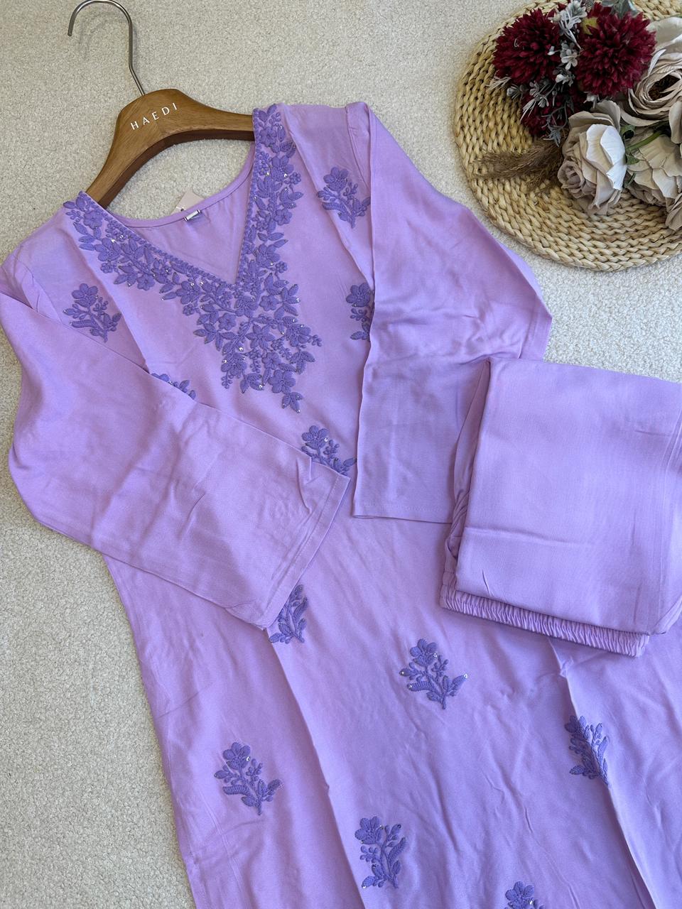18824 Chikankari Kurti and Plazzo Set