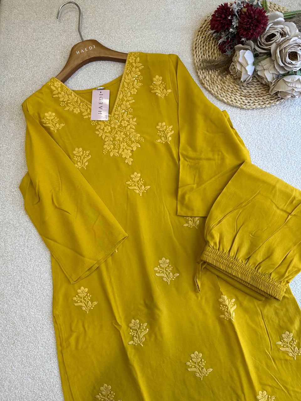 18824 Chikankari Kurti and Plazzo Set