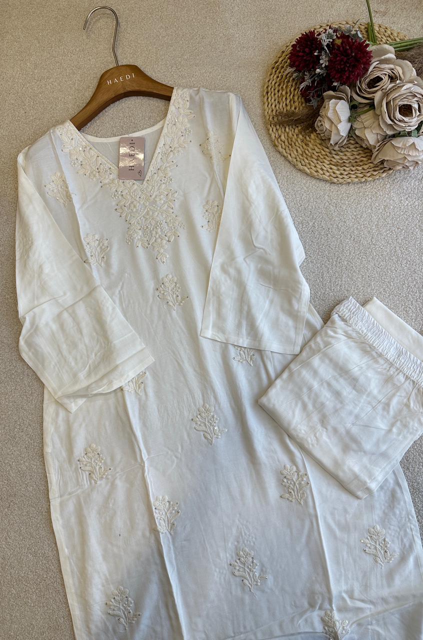 18824 Chikankari Kurti and Plazzo Set