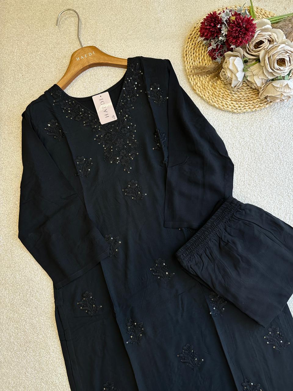 18824 Chikankari Kurti and Plazzo Set
