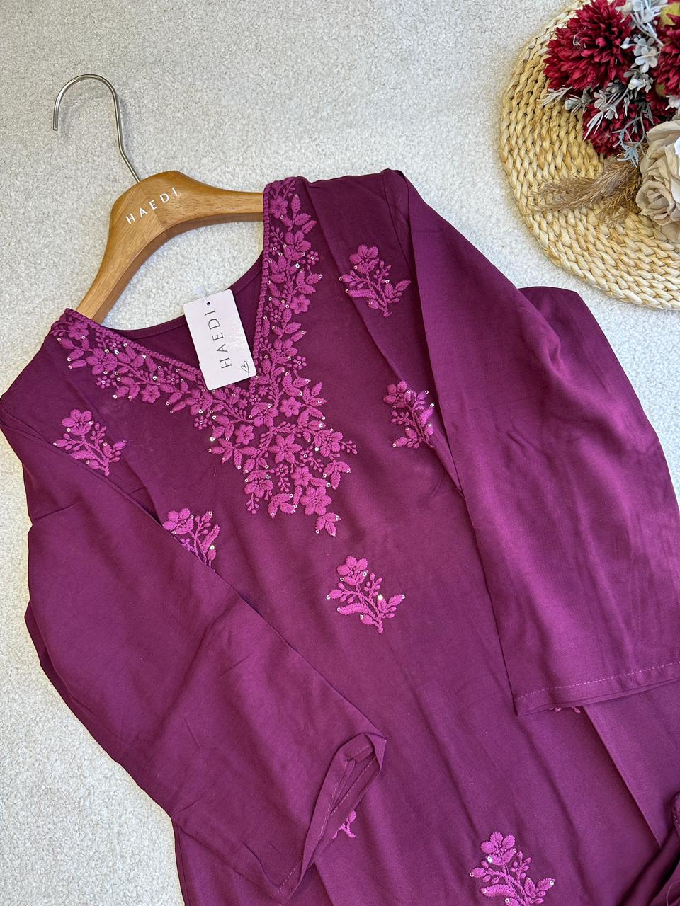 18824 Chikankari Kurti and Plazzo Set