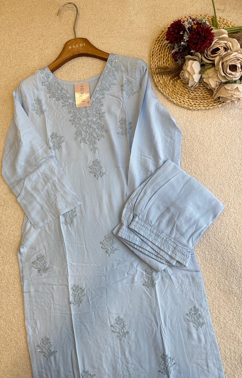 18824 Chikankari Kurti and Plazzo Set
