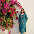 19070 Cotton kurti and pant set